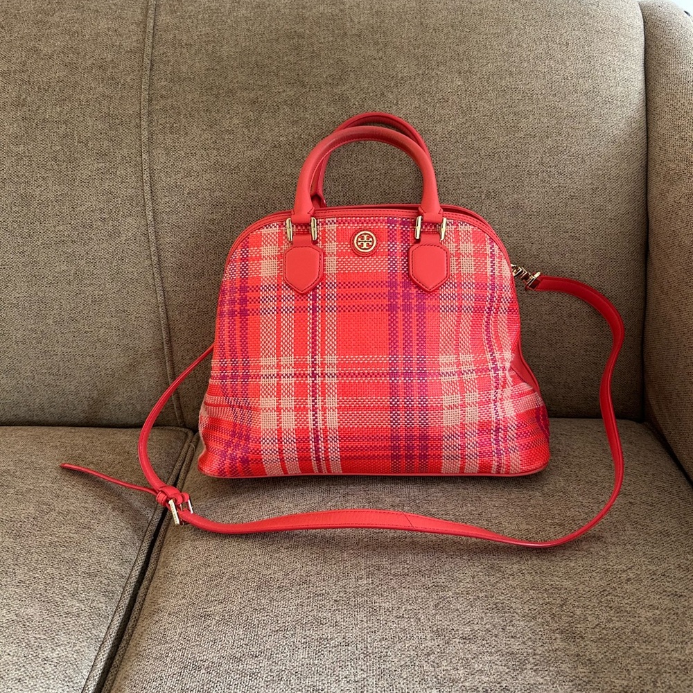 Tory Burch Red and Pink Satchel